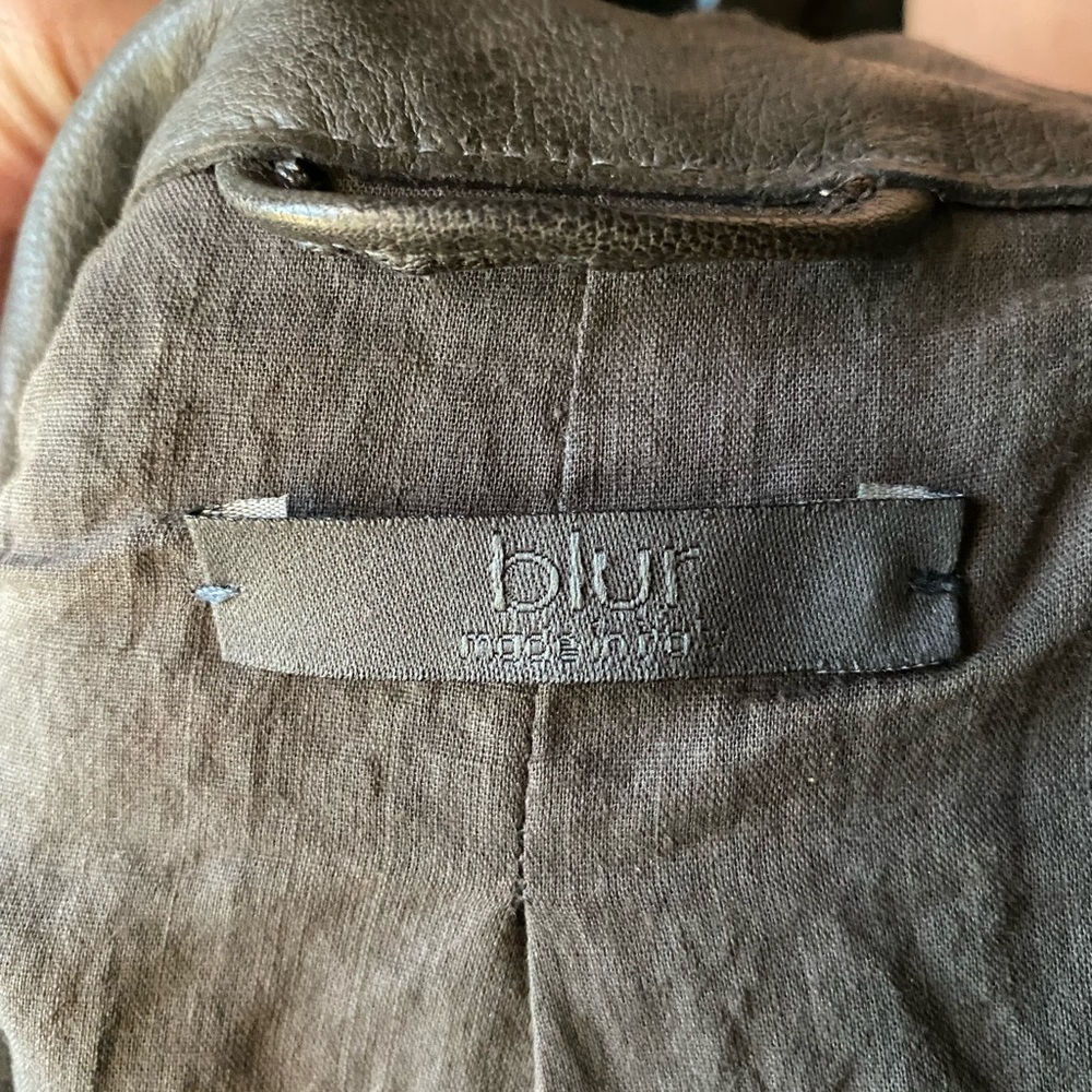 BLUR Leather Distressed Jacket Size 40 US 0-2 - Picture 10 of 15